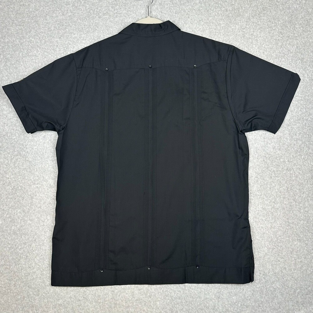 Chevis Regal Romani Guayabera Shirt Mens XL Black Pleated Embroidered NWOT‎ - Picture 6 of 9